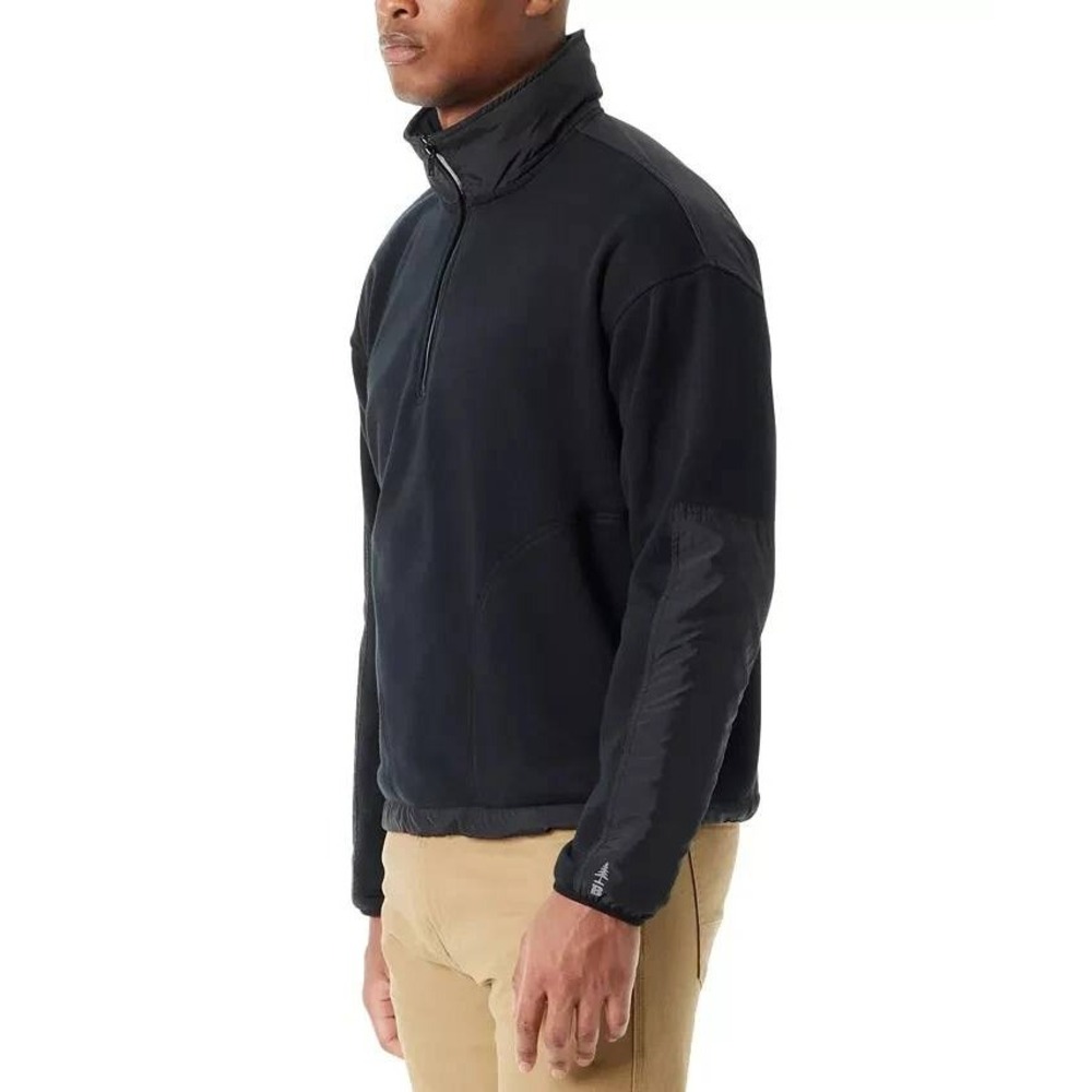 NWT Bass Outdoor Convertible Hoodie Men's S Black Beauty Cotton Blend